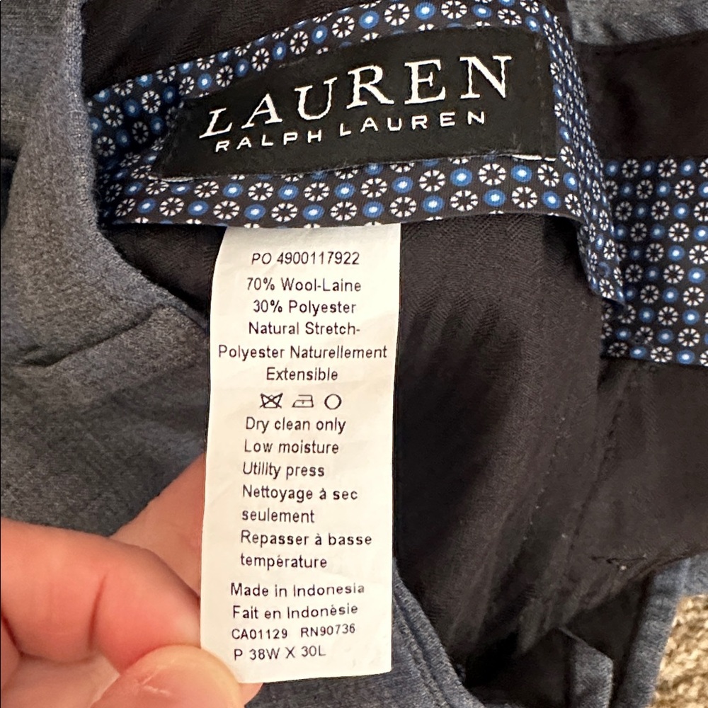 Lauren by Ralph Lauren Slate Blue Plaid Three-Piece Suit - Picture 10 of 12